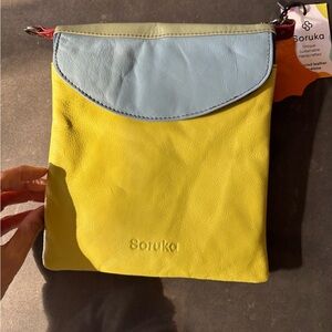 Soruka Yellow and Blue Crossbody Bag